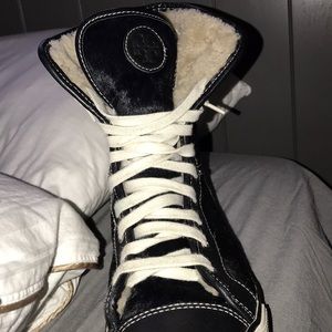Tory Burch lace fur high tops